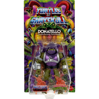 Masters of the Universe Origins Turtles of Grayskull Donatello Reptile Wars Bewegliche Actionfigur, Teenage Mutant Ninja und MOTU Crossover Donnie-Spielzeug, JBM98