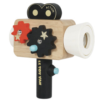 Le Toy Van - Educational Wooden Toy Hollywood Film Camera, Kids Pretend Role Play Toy - Suitable for 3 Years +
