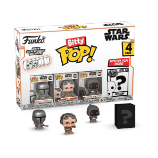 Funko Bitty POP! Mandalorian - The Mandalorian™, Bitty Pop! Kuiil™, Bitty Pop! Offworld Jawa™, und eine geheimnisvolle Bitty Pop!-Figur - 0,9 Zoll (2,2 cm) zum Sammeln - Geschenkidee - Cake Topper
