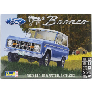 Revell USA Modellbausatz I Ford Bronco I Detailliertes Modell im Maßstab 1:25 I 137 Teile I Herausfordernder Bausatz für fortgeschrittene Modellbauer ab 14 Jahren I detaillierter Motor