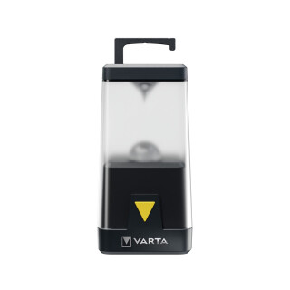 VARTA Campinglampe LED wiederaufladbar & batteriebetrieben, Outdoor Ambiance L30RH Camping Laterne, Dimm- & Nachtlichtfunktion, Campingleuchte mit 3x AA Batterien, für Outdoor, Notfall, unbestückt