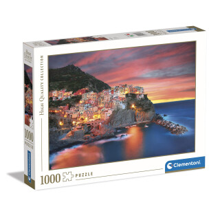 Clementoni - 39647 Collection Puzzle - Manarola - Puzzle 1000 Teile ab 10 Jahren, Erwachsenenpuzzle mit Wimmelbild, herausforderndes Geschicklichkeitsspiel für die ganze Familie