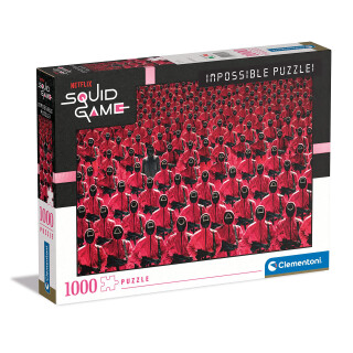 Clementoni - 39695 - Puzzle Impossible Squid Game - 1000 Teile Für Erwachsene Und Kinder Ab 10 Jahre, Geschicklichkeitsspiel Für Die Ganze Familie