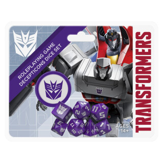 Renegade Game Studios: Transformers RPG Decepticon-Würfel-Set – 8 Teile – Rollenspiel-Zubehör, entworfen für das Essence20 Rollenspielsystem