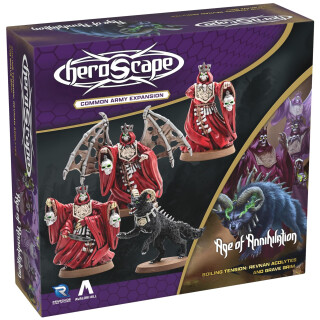 Renegade Games: Heroscape: Revnan Acolytes & Grave Grim - Armee-Erweiterung, 4 zusammengebaute unlackierte Figuren & 2 Armeekarten, Miniaturen Spielzubehör