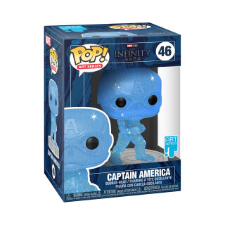 Funko Pop! Artist Series: Marvel Infinity Saga - Object - Cap America - Blau - Vinyl-Sammelfigur Inklusive Premium-Kunststoffschutz-Box - Geschenkidee - Offizielle Handelswaren