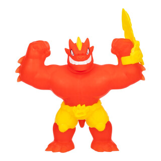 Heroes of Goo Jit Zu Meteor Madness Blazagon-Actionfigur, dehnbar, mit einzigartiger knirschender Schleimfüllung & Meteor-Kampfhandschuh, haptisches Spielzeug, bis auf die dreifache Größe dehnbar
