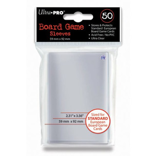 Ultra Pro Board Game Sleeves - Euro Standard 59x92mm (50 Sleeves)