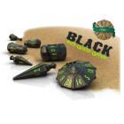 PolyHero Dice: Warrior Set - Black with Goblin Green