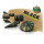 PolyHero Dice: Warrior Set - Black with Goblin Green