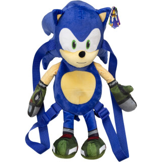 Lansay Sonic Prime Plüsch-Rucksack, 30 cm, Figuren aus Cartoons und Videospielen, ab 8 Jahren