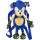 Lansay Sonic Prime Plüsch-Rucksack, 30 cm, Figuren aus Cartoons und Videospielen, ab 8 Jahren