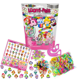 RAINBOW LOOM Bandai Collectibles Serie Schmuck Bastelpakete | Loom Bands Armband Maker Kit für Jungen und Mädchen | Machen Sie Zubehör mit Charms, Gummi, Loomi-Pals Fee