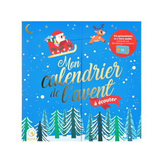Lunii - Mein Adventskalender zum Hören - 25 Hörgeschichten über Meine Fabrik in Geschichten und 24 Aufkleber zum Aufkleben auf die große illustrierte Weihnachtsdekoration - Modell 2022