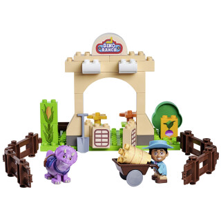 BIG-Bloxx - Dino Ranch Farm - Spielzeug-Bausteine (40 Teile) für Cassidy Ranch mit Spielfigur Miguel und Dino Figur Tango, Spielsteine für Kinder von 18 Monate bis 5 Jahre