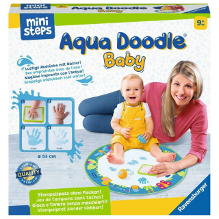 Ravensburger ministeps 4181 Aqua Doodle Baby - Fleckenfreies Stempeln mit Wasser - Erstes Stempelset für Babys ab 9 Monaten - Mit magischer Stoffmatte, 440 g