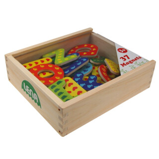 Lena 65823 - Holz Magnet Buchstaben, 37 Stück