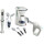 Braun Theo Klein 9625 Combo-Set I Wertige Spielküchengeräte: batteriebetriebene Kaffeemaschine, Hand- und Stabmixer inkl. Zubehör I Maße: 58,5 cm x 12,5 cm x 28 cm I Spielzeug für Kinder ab 3 Jahren