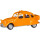 Citroen 2 CV m. Queue orange