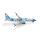Herpa Modellflugzeug Boeing 737-800 "Xáat Kwáani (Lachsmenschen) Alaska Airlines Miniatur im Maßstab 1:500, Sammlerstück, Modell ohne Standfuß, Metall, Blu