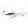 herpa 537780 Malaysia Airlines Boeing 737 Max 8-9M-MVA 1:500 Scale Miniature Collectible Model without Base Metal Miniature Model White Red Blue Yellow