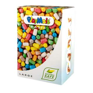 Playmais BASIC Large Bastel-Set für Kinder ab 3 Jahren | Über 700 Stück zum Basteln | Natürliches Spielzeug | Fördert Kreativität & Motorik | Geschenk für Mädchen & Jungen | Made in Germany