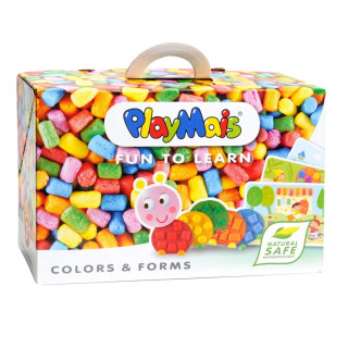 Playmais Fun to Learn Colors & Forms Bastel-Set für Kinder ab 3 Jahren I Motorik-Spielzeug mit 550 14 Motiv-Vorlagen zum Basteln I Fördert Kreativität & Feinmotorik I Natürliches Spielzeug