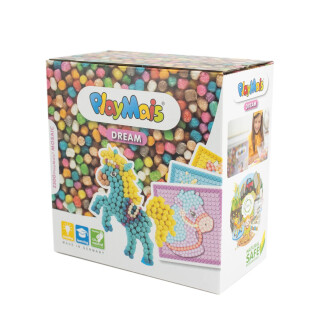 Playmais MOSAIC Dream Pony Kreativ-Set zum Basteln für Kinder ab 5 Jahren | Über 2.300 Stück & 6 Mosaik Klebebilder mit süßen Ponys | Fördert Kreativität & Feinmotorik | Natürliches Spielzeug