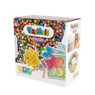 Playmais MOSAIC Dream Mermaid Kreativ-Set zum Basteln für Kinder ab 5 Jahren | Über 2.300 Stück & 6 Mosaik Klebebilder mit Meerjungfrauen | Fördert Kreativität & Feinmotorik | Natürliches Spielzeug