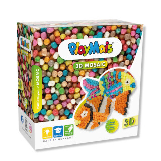 Playmais 3D Bastel-Set für Kinder ab 5 Jahren I Über 900 3 Tierfiguren aus Pappmaschee zum Bekleben und Basteln I Fördert Kreativität & Feinmotorik I Natürliches Spielzeug (3D Moisac Fisch)