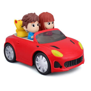 BB Junior Drive N Sort R/C: 3 in 1 Auto mit Fernbedienung, ab 18 Monaten, mit Licht und Sound, rot (16-95002)