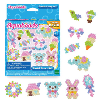 Aquabeads 31504 Pastell Fanstasie Set - Themen Nachfüllset, Wasserperlen, Bastelset für Kinder ab 4 Jahren, ohne Bügeln oder Kleben