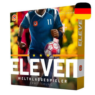 Portal Games - Eleven: Weltklassespieler | Deutsche Version | Die Erweiterung zu Eleven | Brettspiel | 1-4 Spieler | 60 bis 120 Minuten | Ab 14 Jahren | Strategisches Fußballspiel | Sportspiel