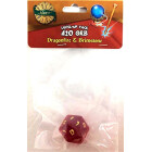 PolyHero Dice: 1d20 Orb - Dragonfire with Brimstone