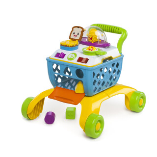 Bright Starts, Rollator für die ersten Schritte, 2 in 1 mit Stroll n Roll Ball, Elefant mit Lichtern und Musik, Unisex, ab 6 Monaten