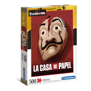 Clementoni 35085 La Casa de Papel – Puzzle 500 Teile ab 9 Jahren, buntes Erwachsenenpuzzle mit kräftigen Farben, Geschicklichkeitsspiel für die ganze Familie, schöne Geschenkidee