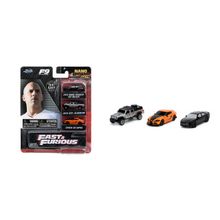 Jada JAN32481 Fast and Furious 3 Auto-Set Fast & Furious Druckgussmodell, JADATOYS Maßstab 1:87