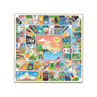 Cayro – Parcheesi- und Gänsebrett – klassisches und Elegantes Holzdesign – Größe 40 x 40 – traditionelles Spiel – kognitive Entwicklung – Elegantes und langlebiges Design