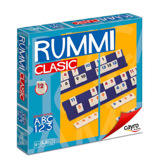 Cayro – Rummi – ab 8 Jahren – klassisches Modell – Brettspiele für Kinder und Erwachsene – lustiges Spiel – 106 Teile, 1 Stoffbeutel und 4 Ständer – 2 bis 4 Spieler