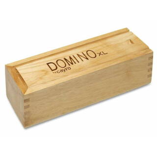 Cayro – XXL-Dominosteine ??– ab 6 Jahren – Brettspiel für Kinder und Erwachsene – große Chips – klassisches Domino-Spiel – mit Holzbox zur Aufbewahrung der Chips – 2 bis 4 Spieler