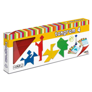 Cayro – 4 Holz-Tangram – Einfallsreichtumsspiel – Entwicklung kognitiver Fähigkeiten – Lernspiel – Holzteile fördern Kreativität und Problemlösung – alle Altersgruppen