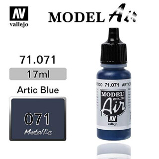 Vallejo Model Air 71.071 Artic Blue Metallic 17ml Airbrushfarbe