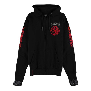DIFUZED Unisex Kinder Game Thrones GOT-House of The Dragon-Herren Männer Jungen Hero Item Zipper Hoodie, Black Set