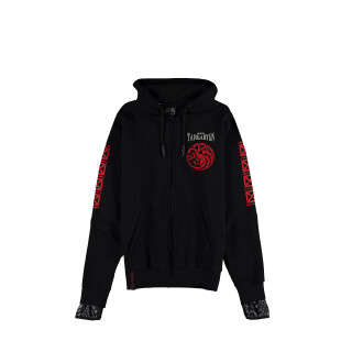 DIFUZED Unisex Kinder Game Thrones GOT-House of The Dragon-Herren Männer Jungen Hero Item Zipper Hoodie, Black Set
