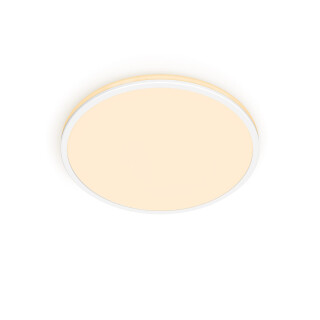 Philips Ozziet Deckenleuchte, dimmbar, 18 W, 2700 K, warmweißes Licht, weiß, IP20, flackerfrei