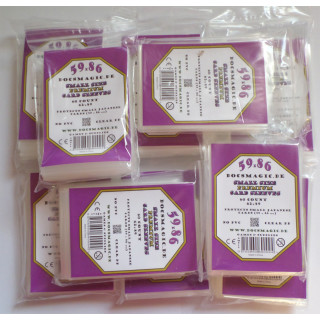 600 Docsmagic.de Premium Small Size Card Sleeves Clear - 59 x 86 - 10 Packs - Standard - 62 x 89 - Klar - YGO Kartenhüllen