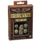 Steampunk Dice Beige/Black (7 Stk.)