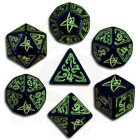 Call of Cthulhu Dice Black & green Dice Set (7)