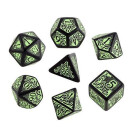 Call of Cthulhu 7th Edition Black & green Dice Set (7)