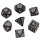 Elvish Black & white Dice Set (7)